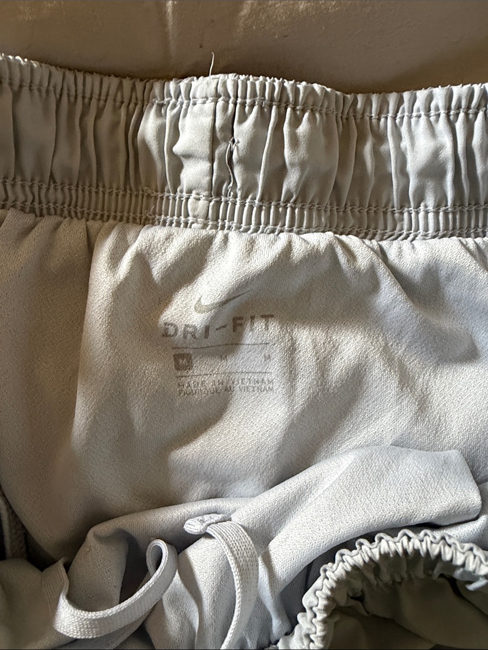 Women’s White and Gray Nike Running Shorts - Picture 2 of 3